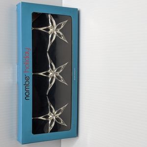 NIB Nambe Silver Plated Mini Star Ornaments